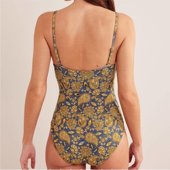 Boden Capri cup-size swimsuit harvest gold bathing suit Sz 38B NWT - Picture 6 of 14